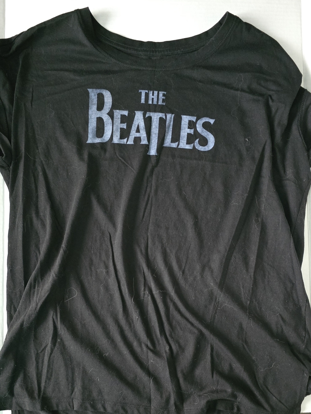 The Beatles Classic Black Graphic Tee Drop T Logo Size XL